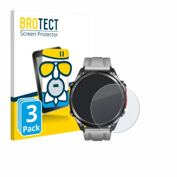 Parte frontal de un envase de producto con el logotipo de la marca BROTECT. Al lado se muestra el dispositivo Doogee Anywise W