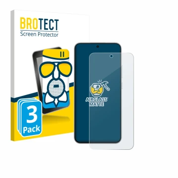 Parte frontal de un envase de producto con el logotipo de la marca BROTECT. Al lado se muestra el dispositivo Oppo A6 Pro con 