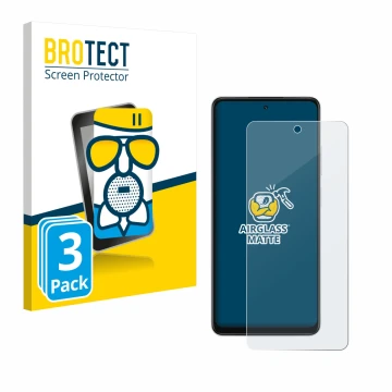 Parte frontal de un envase de producto con el logotipo de la marca BROTECT. Al lado se muestra el dispositivo Oppo A5x con su 