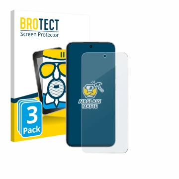 Parte frontal de un envase de producto con el logotipo de la marca BROTECT. Al lado se muestra el dispositivo Oppo F31 Pro con