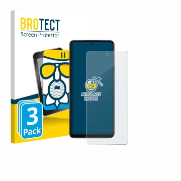 Parte frontal de un envase de producto con el logotipo de la marca BROTECT. Al lado se muestra el dispositivo Oppo K13x con su