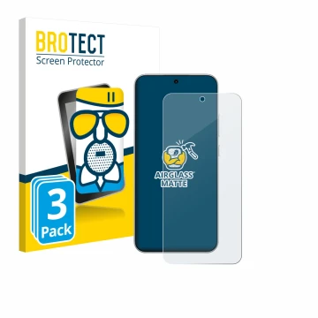 Parte frontal de un envase de producto con el logotipo de la marca BROTECT. Al lado se muestra el dispositivo Oppo A6 Pro 4G c
