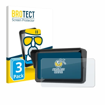 Parte frontal de un envase de producto con el logotipo de la marca BROTECT. Al lado se muestra el dispositivo Carpuride W602BS