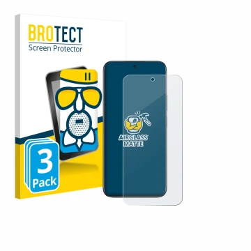 Parte frontal de un envase de producto con el logotipo de la marca BROTECT. Al lado se muestra el dispositivo realme C85 Pro 4