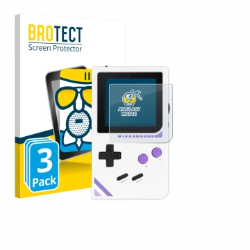 Parte frontal de un envase de producto con el logotipo de la marca BROTECT. Al lado se muestra el dispositivo Modretro Chromat