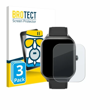 Parte frontal de un envase de producto con el logotipo de la marca BROTECT. Al lado se muestra el dispositivo FORRLITE Smartwa
