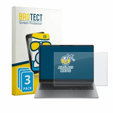 Parte frontal de un envase de producto con el logotipo de la marca BROTECT. Al lado se muestra el dispositivo HP 200 G2a 16