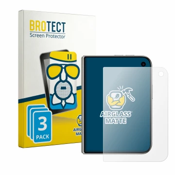 Parte frontal de un envase de producto con el logotipo de la marca BROTECT. Al lado se muestra el dispositivo Apple iPhone Duo