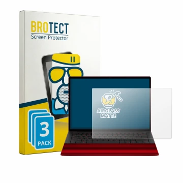 Parte frontal de un envase de producto con el logotipo de la marca BROTECT. Al lado se muestra el dispositivo HP Scuderia Ferr
