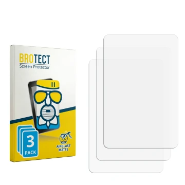 Parte frontal de un envase de producto con el logotipo de la marca BROTECT. Al lado está el protector de pantalla correspondie