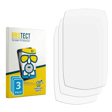 Parte frontal de un envase de producto con el logotipo de la marca BROTECT. Al lado está el protector de pantalla correspondie