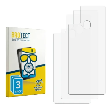 Parte frontal de un envase de producto con el logotipo de la marca BROTECT. Al lado está el protector de pantalla correspondie
