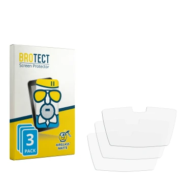 Parte frontal de un envase de producto con el logotipo de la marca BROTECT. Al lado está el protector de pantalla correspondie