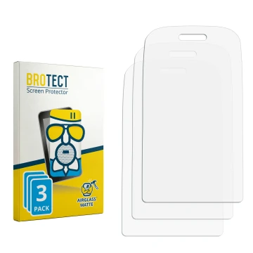 Parte frontal de un envase de producto con el logotipo de la marca BROTECT. Al lado está el protector de pantalla correspondie