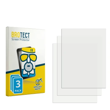 Parte frontal de un envase de producto con el logotipo de la marca BROTECT. Al lado está el protector de pantalla correspondie