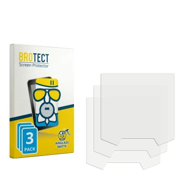 Parte frontal de un envase de producto con el logotipo de la marca BROTECT. Al lado está el protector de pantalla correspondie