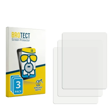 Parte frontal de un envase de producto con el logotipo de la marca BROTECT. Al lado está el protector de pantalla correspondie