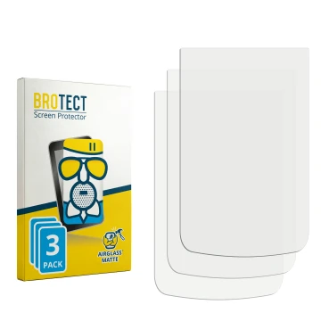 Parte frontal de un envase de producto con el logotipo de la marca BROTECT. Al lado está el protector de pantalla correspondie