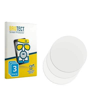 Parte frontal de un envase de producto con el logotipo de la marca BROTECT. Al lado está el protector de pantalla correspondie