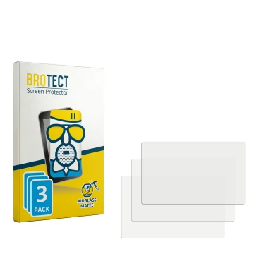 Parte frontal de un envase de producto con el logotipo de la marca BROTECT. Al lado está el protector de pantalla correspondie