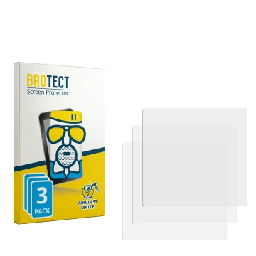 Parte frontal de un envase de producto con el logotipo de la marca BROTECT. Al lado está el protector de pantalla correspondie