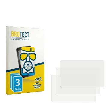 Parte frontal de un envase de producto con el logotipo de la marca BROTECT. Al lado está el protector de pantalla correspondie