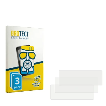 Parte frontal de un envase de producto con el logotipo de la marca BROTECT. Al lado está el protector de pantalla correspondie