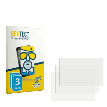 Parte frontal de un envase de producto con el logotipo de la marca BROTECT. Al lado está el protector de pantalla correspondie