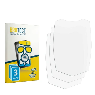 Parte frontal de un envase de producto con el logotipo de la marca BROTECT. Al lado está el protector de pantalla correspondie