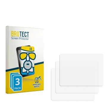Parte frontal de un envase de producto con el logotipo de la marca BROTECT. Al lado está el protector de pantalla correspondie