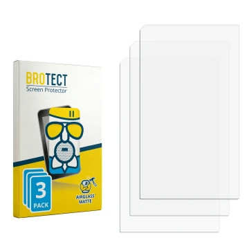 Parte frontal de un envase de producto con el logotipo de la marca BROTECT. Al lado está el protector de pantalla correspondie