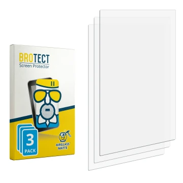 Parte frontal de un envase de producto con el logotipo de la marca BROTECT. Al lado está el protector de pantalla correspondie