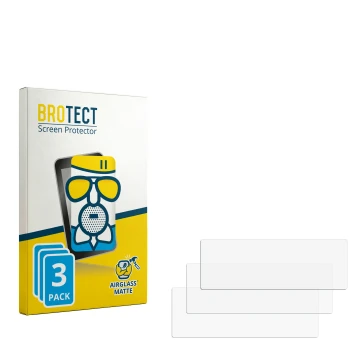 Parte frontal de un envase de producto con el logotipo de la marca BROTECT. Al lado está el protector de pantalla correspondie