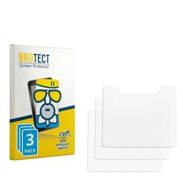Parte frontal de un envase de producto con el logotipo de la marca BROTECT. Al lado está el protector de pantalla correspondie