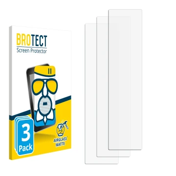 Parte frontal de un envase de producto con el logotipo de la marca BROTECT. Al lado está el protector de pantalla correspondie