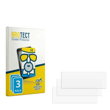 Parte frontal de un envase de producto con el logotipo de la marca BROTECT. Al lado está el protector de pantalla correspondie