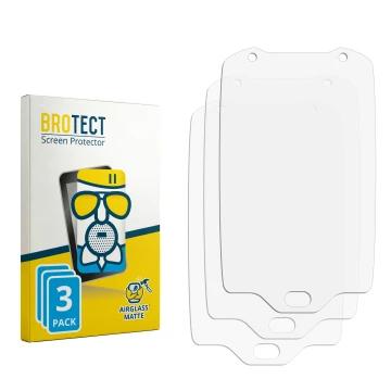 Parte frontal de un envase de producto con el logotipo de la marca BROTECT. Al lado está el protector de pantalla correspondie