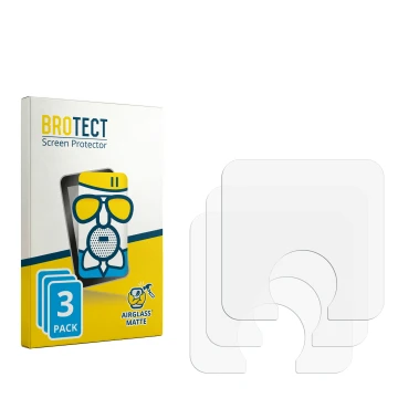Parte frontal de un envase de producto con el logotipo de la marca BROTECT. Al lado está el protector de pantalla correspondie