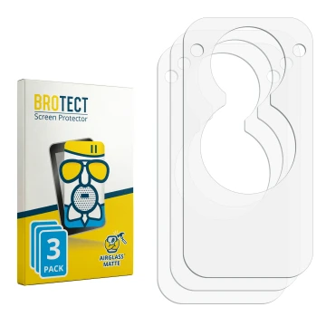 Parte frontal de un envase de producto con el logotipo de la marca BROTECT. Al lado está el protector de pantalla correspondie