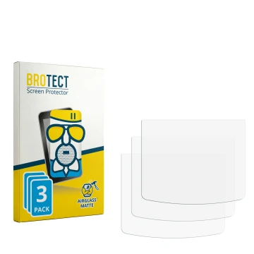 Parte frontal de un envase de producto con el logotipo de la marca BROTECT. Al lado está el protector de pantalla correspondie