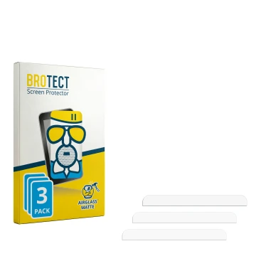 Parte frontal de un envase de producto con el logotipo de la marca BROTECT. Al lado está el protector de pantalla correspondie
