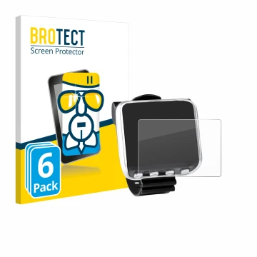 Parte frontal de un envase de producto con el logotipo de la marca BROTECT. Al lado se muestra el dispositivo Mares Genius con