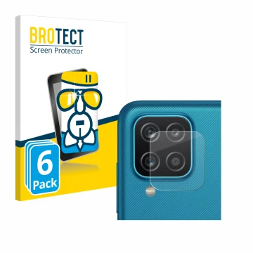 Parte frontal de un envase de producto con el logotipo de la marca BROTECT. Al lado se muestra el dispositivo Samsung Galaxy A