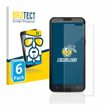 Parte frontal de un envase de producto con el logotipo de la marca BROTECT. Al lado se muestra el dispositivo Emporia Smart 5 