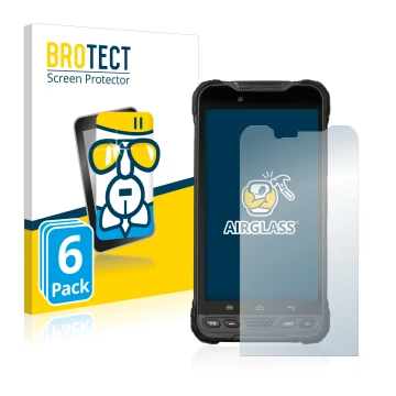 Parte frontal de un envase de producto con el logotipo de la marca BROTECT. Al lado se muestra el dispositivo UniStrong UT10 6