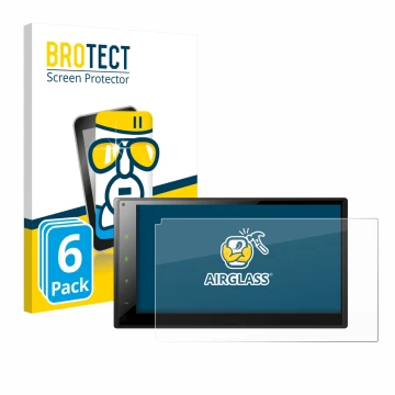 Parte frontal de un envase de producto con el logotipo de la marca BROTECT. Al lado se muestra el dispositivo Pioneer SPH-DA16