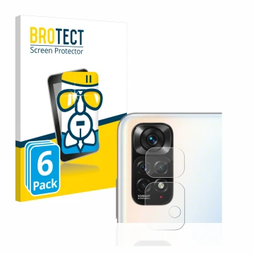 Parte frontal de un envase de producto con el logotipo de la marca BROTECT. Al lado se muestra el dispositivo Xiaomi Redmi Not