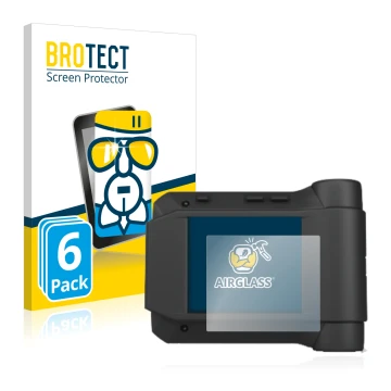 Parte frontal de un envase de producto con el logotipo de la marca BROTECT. Al lado se muestra el dispositivo Swissphone s.Qua