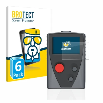 Parte frontal de un envase de producto con el logotipo de la marca BROTECT. Al lado se muestra el dispositivo Swissphone Boss 