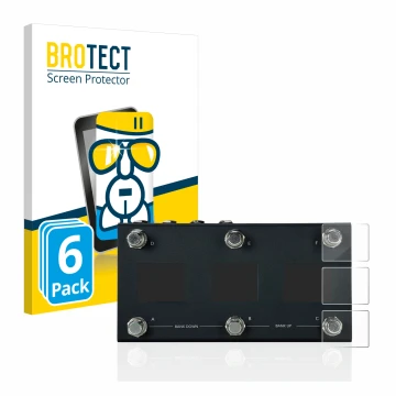 Parte frontal de un envase de producto con el logotipo de la marca BROTECT. Al lado se muestra el dispositivo Morningstar MC6 